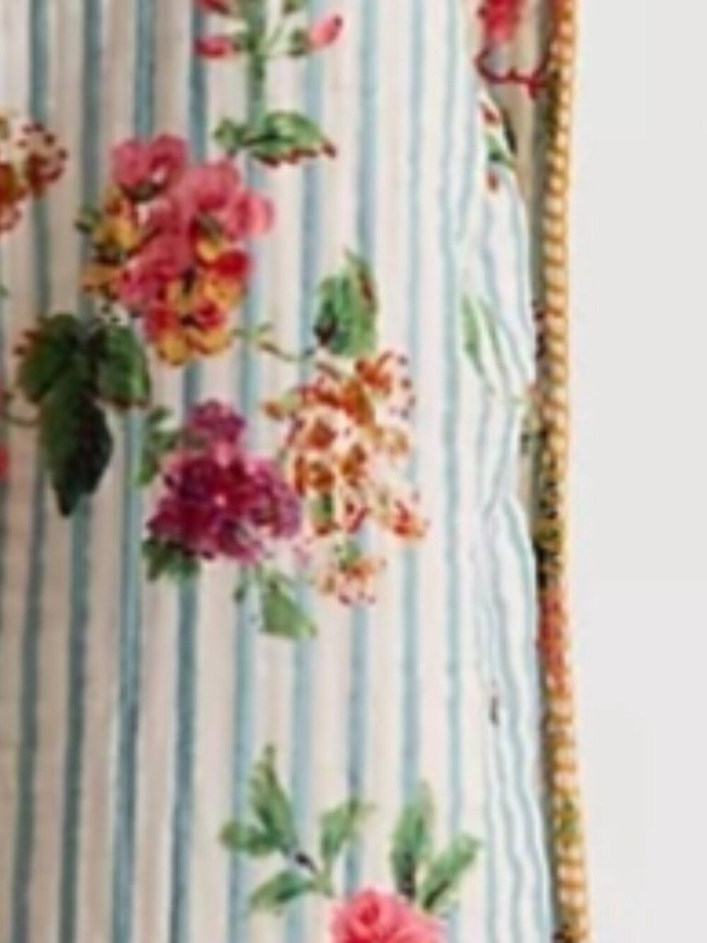 NWT Anthropologie Gauze Cotton/Sherpa Floral Printed Throw Blanket - Picture 13 of 14